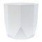 Bloem Tuxton Modern Hexagon Small Planter: 10" - Casper White - Matte Finish, Durable Resin, Modern Design, Optional Drainage Holes, For Indoor and Outdoor Use, Gardening, 2.7 gallon capacity